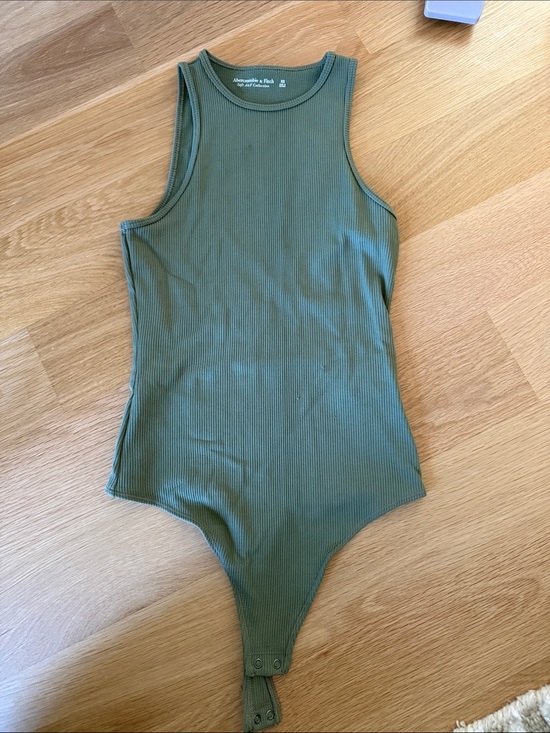 Abercrombie & Fitch Tops - Abercrombie and fitch soft collection bodysuit army green
